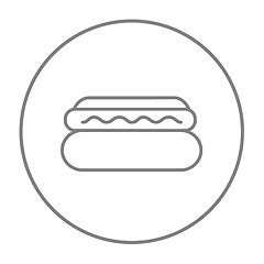 Image showing Hotdog line icon.