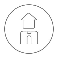 Image showing Real estate agent line icon.