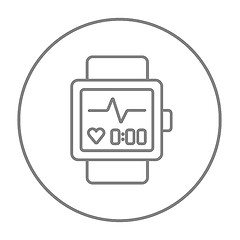 Image showing Smartwatch line icon.