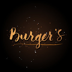 Image showing Handwriting Burgers logo