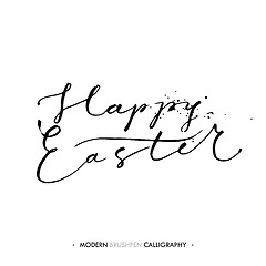 Image showing Happy Easter lettering write with brush pen