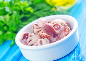 Image showing boiled octopus