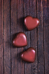 Image showing chocolate hearts