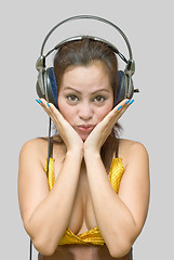 Image showing Girl with headphones