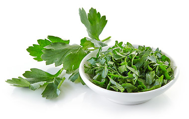 Image showing chopped parsley leaves