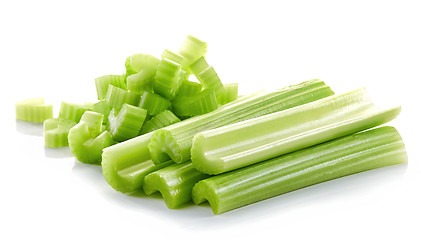 Image showing green celery sticks