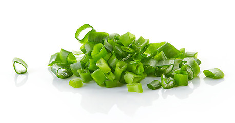 Image showing chopped spring onions