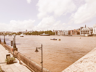 Image showing River Thames in London vintage