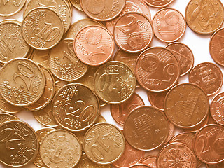 Image showing  Euro coins vintage