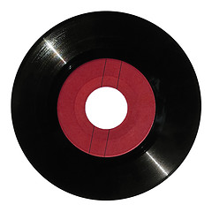 Image showing Red vinyl record