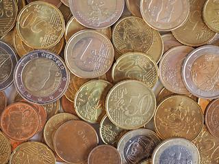 Image showing Euro coins background