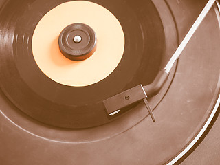 Image showing  Vinyl record on turntable vintage