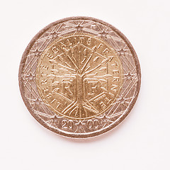 Image showing  French 2 Euro coin vintage