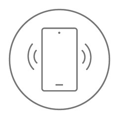 Image showing Vibrating phone line icon.