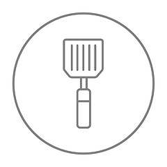 Image showing Kitchen spatula line icon.