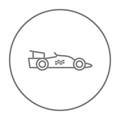 Image showing Race car line icon.