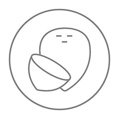 Image showing Coconut line icon.