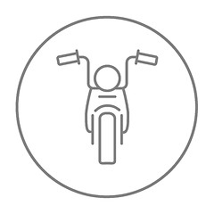 Image showing Motorcycle line icon.