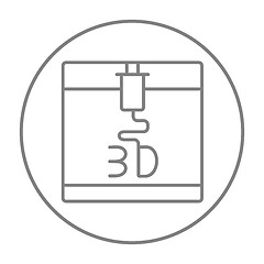 Image showing Tree D printing line icon.