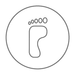 Image showing Footprint line icon.