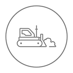 Image showing Bulldozer line icon.