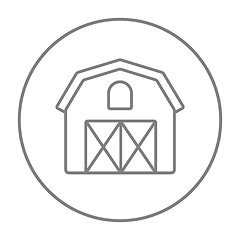 Image showing Farm building line icon.