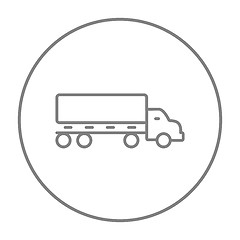 Image showing Delivery truck line icon.