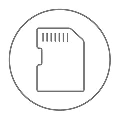 Image showing Memory card line icon.