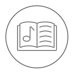 Image showing Music book line icon.