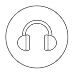 Image showing Headphone line icon.