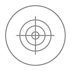 Image showing Shooting target line icon.