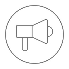 Image showing Mmegaphone line icon.