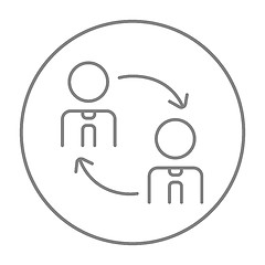 Image showing Staff turnover line icon.