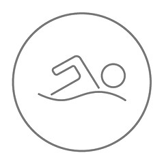 Image showing Swimmer line icon.