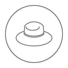 Image showing Summer hat line icon.