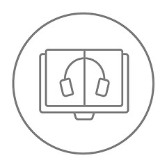 Image showing Audiobook line icon.