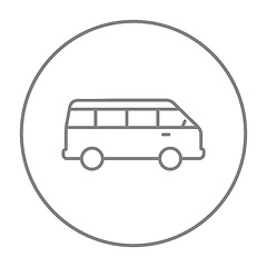 Image showing Minibus line icon.