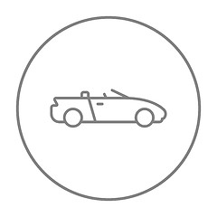 Image showing Convertible car line icon.