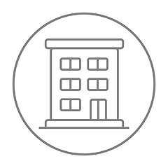 Image showing Residential buildings line icon.