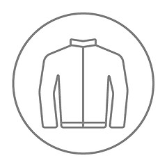 Image showing Biker jacket line icon.