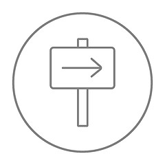 Image showing Travel traffic sign line icon.