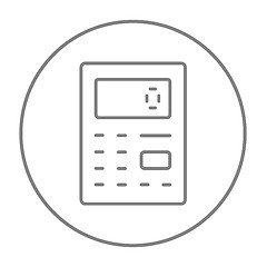 Image showing Calculator line icon.