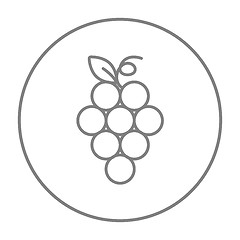 Image showing Bunch of grapes line icon.