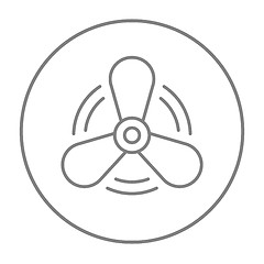 Image showing Boat propeller line icon.