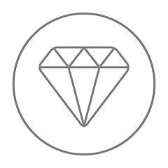 Image showing Diamond line icon.