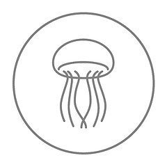 Image showing Jellyfish line icon.