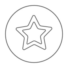 Image showing Rating star line icon.