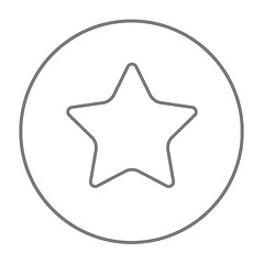 Image showing Rating star line icon.