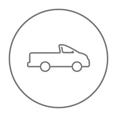 Image showing Pick up truck line icon.