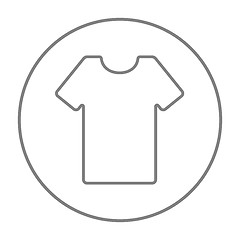 Image showing T-shirt line icon.